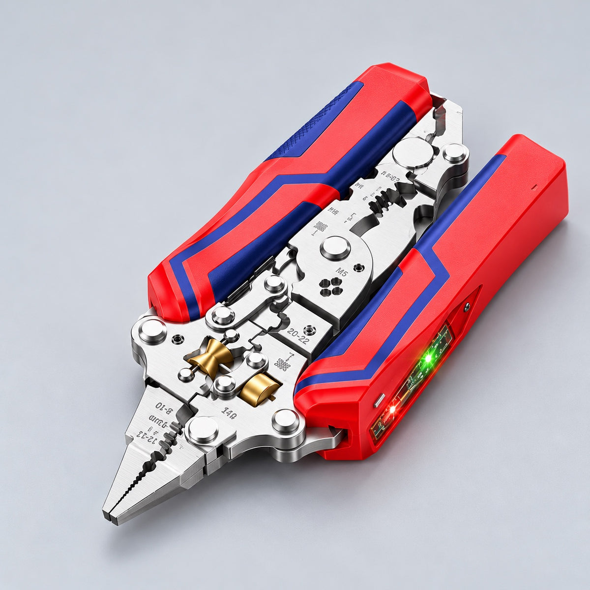 TOOLIQ VoltSense Folding Pliers, folded